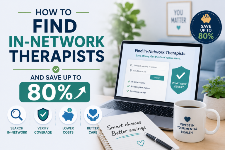How to Find In-Network Therapists and Save Up to 80%